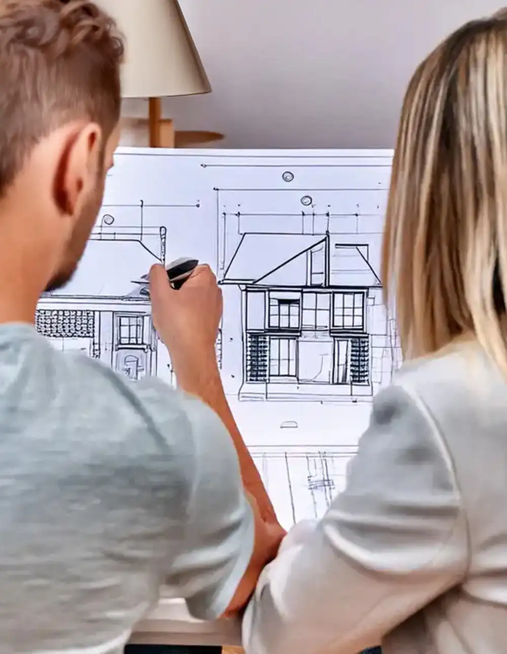 Couple with new house plans